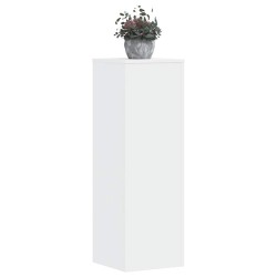 Support pour plantes blanc 33x33x100 cm bois d'ingénierie 