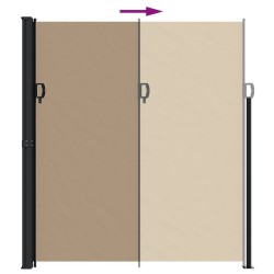 Auvent latéral rétractable taupe 220x300 cm 