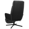 Chaise de relaxation avec repose-pied Gris foncé Tissu 