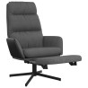 Chaise de relaxation avec repose-pied Gris foncé Tissu 