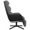 Chaise de relaxation avec repose-pied Gris clair Tissu 