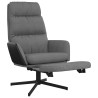 Chaise de relaxation avec repose-pied Gris clair Tissu 