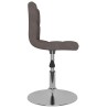Tabouret de bar pivotant Taupe Tissu 