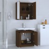 Ensemble d'armoires de salle de bain 2 pcs chêne marron 