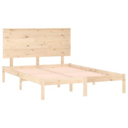 Cadre de lit sans matelas 140x190 cm bois de pin massif 
