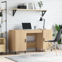 Bureau chêne sonoma 140x50x75 cm bois d'ingénierie 