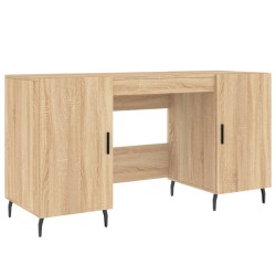 Bureau chêne sonoma 140x50x75 cm bois d'ingénierie 