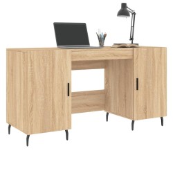 Bureau chêne sonoma 140x50x75 cm bois d'ingénierie 