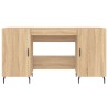 Bureau chêne sonoma 140x50x75 cm bois d'ingénierie 