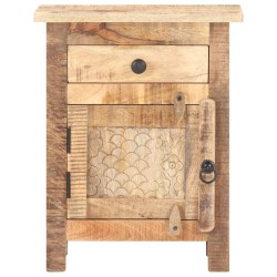 Table de chevet 40x30x50 cm Bois de manguier brut 