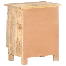 Table de chevet 40x30x50 cm Bois de manguier brut 