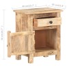 Table de chevet 40x30x50 cm Bois de manguier brut 