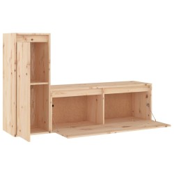 Meubles TV 2 pcs Bois massif de pin 