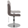 Chaise pivotante de salle à manger Taupe Tissu 