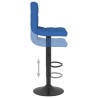 Tabouret de bar Bleu Tissu 