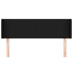 Tête de lit avec oreilles Noir 147x16x78/88 cm Tissu 