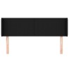 Tête de lit avec oreilles Noir 147x16x78/88 cm Tissu 