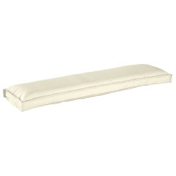Coussins de palette pour banc 2 pcs Crème 150x40x8 cm Tissu Oxford 