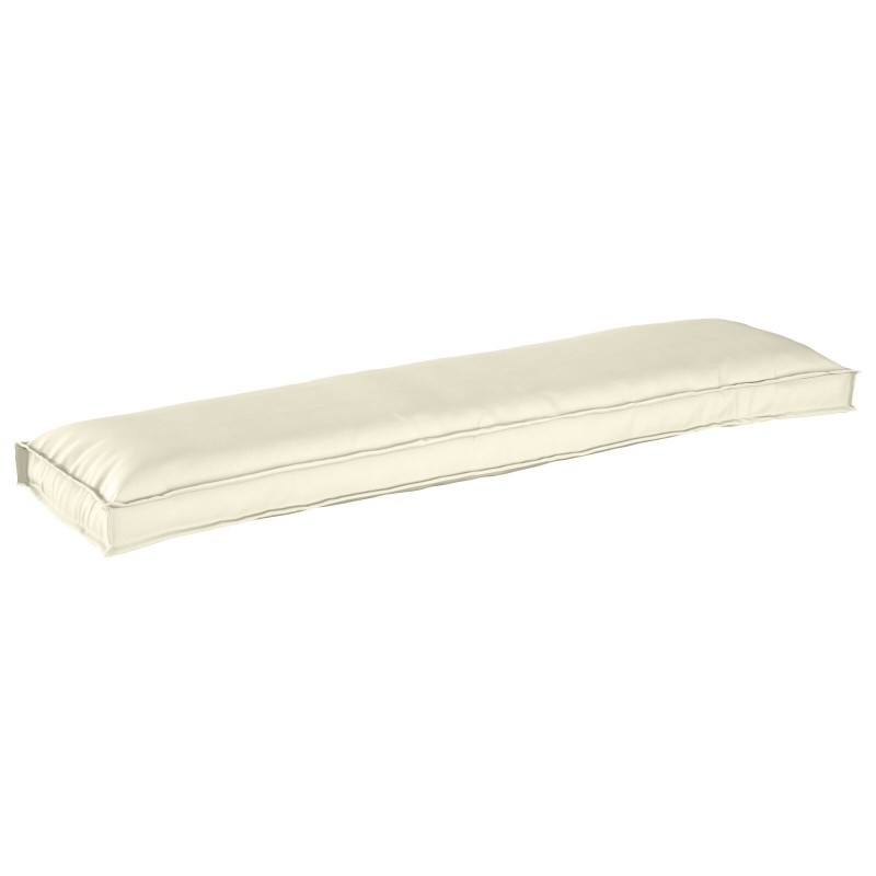 Coussins de palette pour banc 2 pcs Crème 150x40x8 cm Tissu Oxford 
