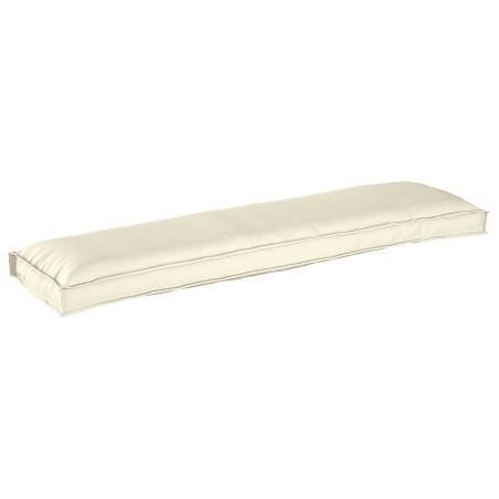 Coussins de palette pour banc 2 pcs Crème 150x40x8 cm Tissu Oxford 