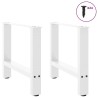 Pieds de table basse Blanc 2 pièces 60 x (42-43) cm Acier 