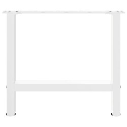 Pieds de table basse Blanc 2 pièces 60 x (42-43) cm Acier 