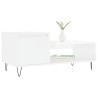 Table basse Blanc brillant 100x50x45 cm Bois d'ingénierie 