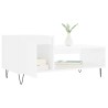 Table basse Blanc brillant 100x50x45 cm Bois d'ingénierie 