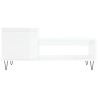 Table basse Blanc brillant 100x50x45 cm Bois d'ingénierie 