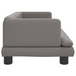 Canapé pour enfants gris 80x45x30 cm similicuir 