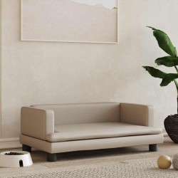 Lit pour chien cappuccino 80x45x30 cm similicuir 