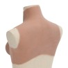 Plastron en silicone marron pâle coupe C 