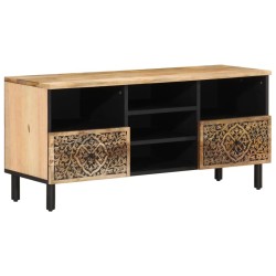 Meuble TV 100x33x46 cm bois massif de manguier 