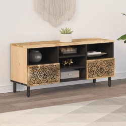Meuble TV 100x33x46 cm bois massif de manguier 