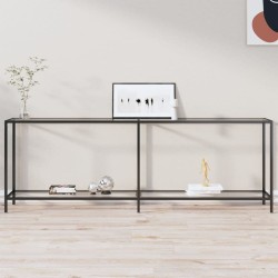 Table console Transparent 220x35x75,5 cm Verre trempé 