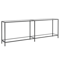 Table console Transparent 220x35x75,5 cm Verre trempé 