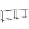 Table console Transparent 220x35x75,5 cm Verre trempé 