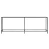 Table console Transparent 220x35x75,5 cm Verre trempé 