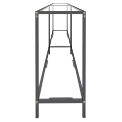 Table console Transparent 220x35x75,5 cm Verre trempé 