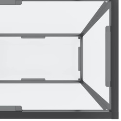 Table console Transparent 220x35x75,5 cm Verre trempé 