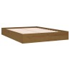 Cadre de lit sans matelas marron miel bois massif 120x190 cm 