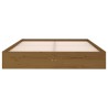 Cadre de lit sans matelas marron miel bois massif 120x190 cm 