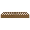Cadre de lit sans matelas marron miel bois massif 120x190 cm 