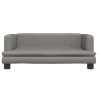 Lit pour chien gris 80x45x30 cm similicuir 
