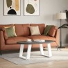 Pieds de table basse en U, 2 pièces, blanc, 50 x (42-43) cm, acier 