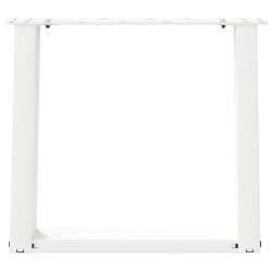 Pieds de table basse en U, 2 pièces, blanc, 50 x (42-43) cm, acier 