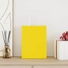 Sacs en papier 250 pcs avec poignées jaune 21x11x28 cm 