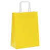 Sacs en papier 250 pcs avec poignées jaune 21x11x28 cm 