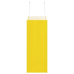 Sacs en papier 250 pcs avec poignées jaune 21x11x28 cm 