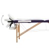 Table de massage pliable 2 zones Bois Blanc et violet 